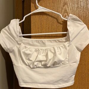 White crop top